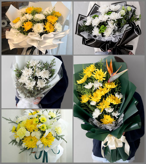 山东青岛平度市仁兆镇院道村白事花束代送